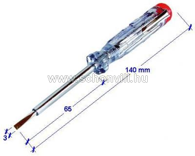EXTOL 5104 fáziskereső ceruza, lapos csavarhúzó funkcióval, L=140mm 1.