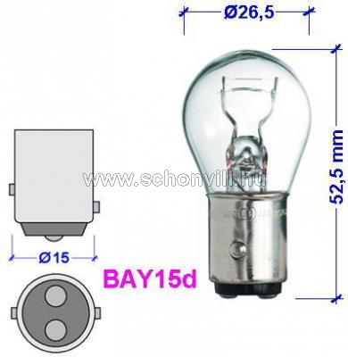 1126 DIN 72601S 18/5W 24V 10/200 Kétfonatú fék- köd- és helyzetjelző lámpa BAY15d 1.