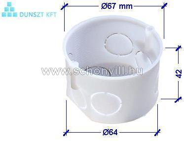 DUNSZT D-6060 Ø65mm müanyag doboz 650° nem sorolható, csavar nélkül 1.