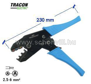 TRACON 9006R Présszerszám szigetelt kábelsarukhoz 2,5-6 mm2 1.