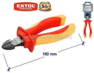 EXTOL 8813173 oldalcsípő fogó, 160mm, VDE 1000V szigetelt, DIN ISO 5746, CV, piros-sárga nyelű 1.
