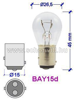 LIMA 251225 P21/5W 12V kétfonatú fék- köd- és helyzetjelző lámpa BAY15d 1.