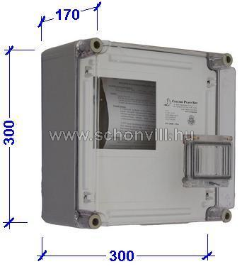 CSATÁRI CSP 33010000 PVT 3030 - 1 Fm egyfázisú fogyasztásmérő szekrény 300x300x170mm IP65 1.