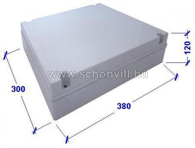 Műanyag elektronika doboz, 380x300x120 mm, IP55 1.