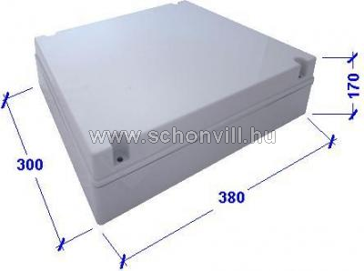 Műanyag elektronika doboz, 380x300x170 mm, IP55 1.