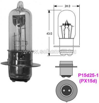 Autolamp HS004 12V 25/25W P15d25-1 (PX15d) Ø24 x 43mm 1.