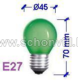 SPECTRUM 15W E27 zöld gömb fényforrás 230V 1.