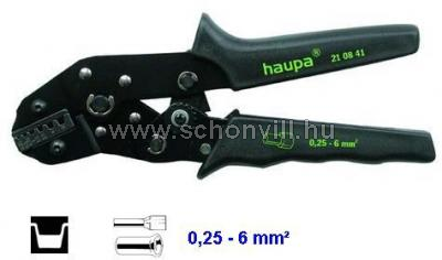 HAUPA 210841 présszerszám fogó mechanikus érvéghüvelyhez 0,25-6mm² 1.