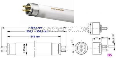 SYLVANIA FHE 28W/T5/830 E Luxline Plus 28W T5 3000°K Ø16x1149mm fénycső 1.