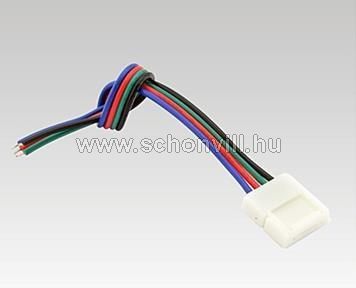 NBB 903000055 4-PIN 10mm RGB LED szalag csatlakozó clip-kábelcsonk 1.