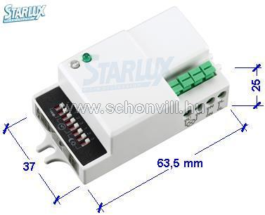 STARLUX ST701K mozgásérzékelő mikrohullámú IP00 1200-300W 3-2000lux 5sec-30min. 1.