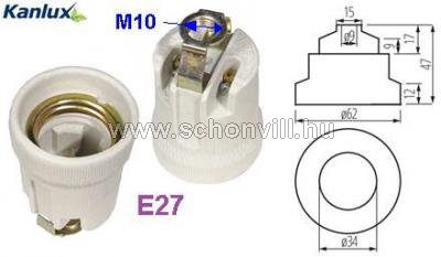 KANLUX 2162 HLDR E27-D porcelán foglalat 1.