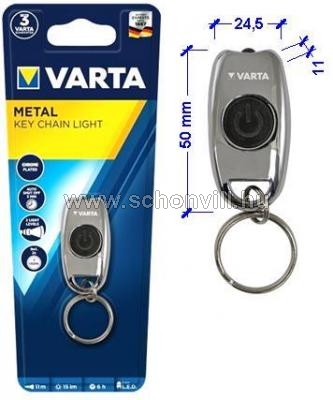 VARTA 16603 High End Metall Keychain LED-es kulcstartó (2xCR2016 elemmel) 1.