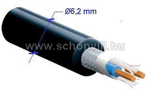 Mikrofon kábel 2x0,35mm² árnyékolt, fekete köpeny 1.