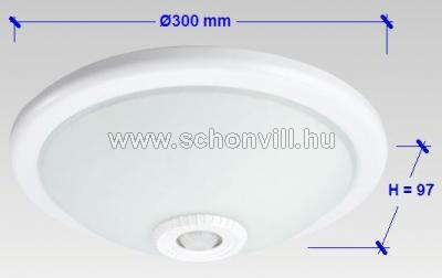 NBB 909999010 BELLA 2x40W PIR 360° IP20 fehér/opál mozgásérzékelös lámpatest Ø300x97mm 1.