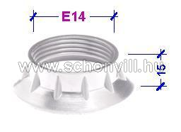 FAMATEL 464-B Műanyag gyűrű E-14 foglalathoz, fehér 1.