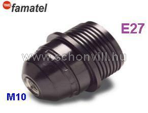 FAMATEL 163 Műanyag csillárfoglalat, E27, fekete, galléros, gyűrű nélkül 1.