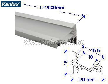 KANLUX 26541 PROFILO C alumínium profil LED szalagokhoz, 2 méter 1.
