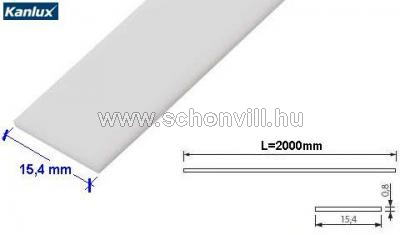 KANLUX 26575 SHADE C/D/E/I-W 2M fedlap alumínium profilhoz 2 méter/db 15,2x0,8mm, fehér színű 1.